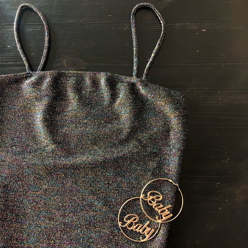 sparkly tube top